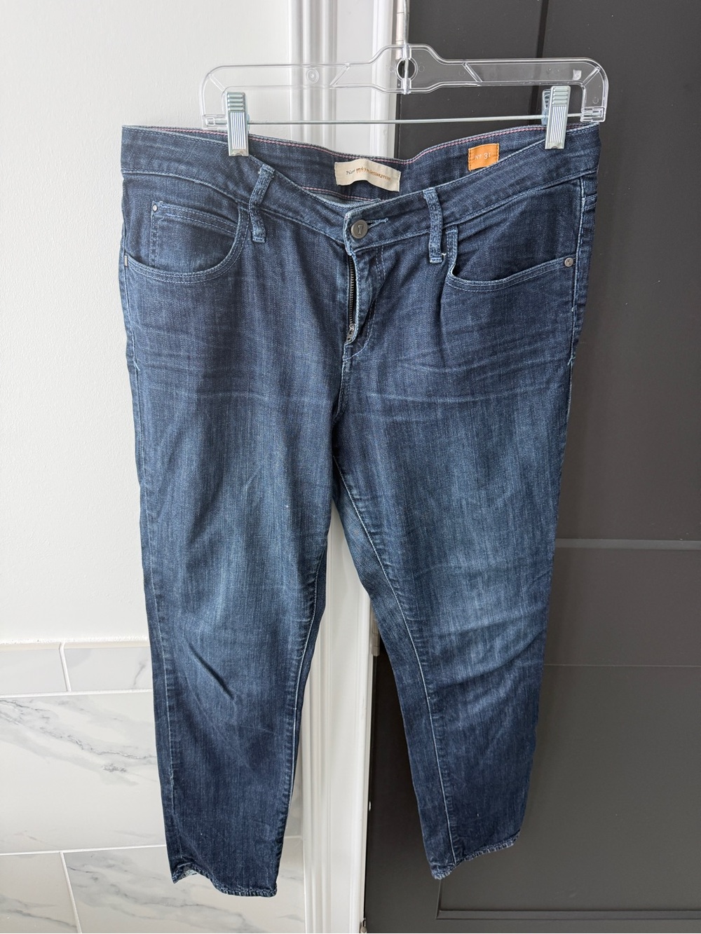 Pilcro and the Letterpress Dark Blue Boyfriend Jeans